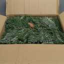 SHareconn 9ft Prelit Christmas Garland-Natural Rustic Style with Cedar Leaves and Pine Cones. Multi-Color LED Lights (Battery Operated with Timer). Perfect for Mantle Stairs Indoor Outdoor Xmas Decor