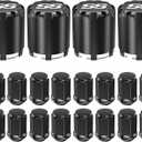 Black Golf Cart Center Caps & Wheel Lug Nuts Kit, 4 PCS ITP SS Wheel Hub Cap and 16 PCS Lug Nut for EZGO, Club Car, 10 inches