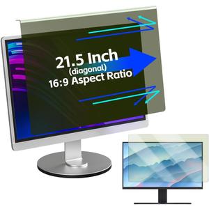 Privacy screen for computer,21.5 inch W491mm*H288mm 16:9 monitor Anti Blue Light Filter Hanging Type Anti Scratch Easy Installation Shield,monitor privacy screen for Desktop Compute