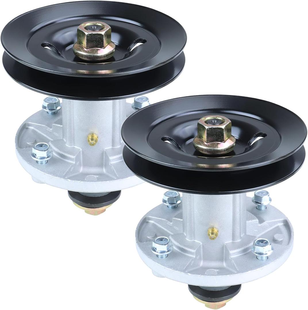GELASKA 2 Pack AM136733 Spindle Assembly with M151720 Pulley Replaces John Deere AM137483 Spindle, AM143469 Spindle AM134292 AM137097 UC26511 for John Deere X300 Spindle, John Deere Z225 Spindle