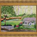 DIY Solid Wood Frame for 20x24 Canvas Painting, 2.4" Wide Gold Ornate, Vertical or Horizontal Display for Home Office Wall Decor (Empty, No Plexiglass & Backing Board)