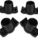 2 x 2024 Upgraded Walker Ski Glides Made with Wear-Resisting Rubber Base, NOT Scratch Floor, Universal Fit Walker Accessories for Folding Walkers, Walker Glides for Seniors, Walker Feet Replacement (Black)