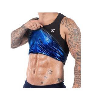 Kewlioo Men's Snug & Tight Fit - Sauna Suit Shirt Compression Vest Shapewear Top for Gym Exercise Size XL