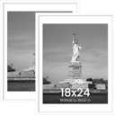 ENJOYBASICS 18x24 Picture Frame, Display Poster 16x20 with Mat or 18 x 24 Without Mat, Wall Gallery Photo Frames, White, 2 Pack