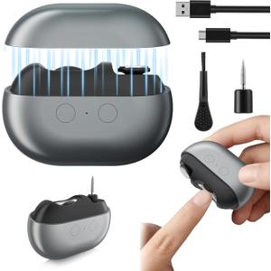 Electric Nail Clipper, Automatic Nail Clipper 2 Speed Settings with LED Light Smart 3-in-1 Nail Trimmer USB Charging Electric Toenail Clippers, for Children, Adults, and the Elderly