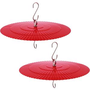 MEKKAPRO Hummingbird Feeder Guard 2 Pack - Durable Metal Rain Guard & Squirrel Baffle for Bird Feeders