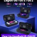 JSAUX Carrying Case for Lenovo Legion Go / Go S / Go 2, Large Capacity Hard Travel Pouch, Screen Protector Cover with Hand Grip, Storage Bag for Console, Controllers and Dock Black