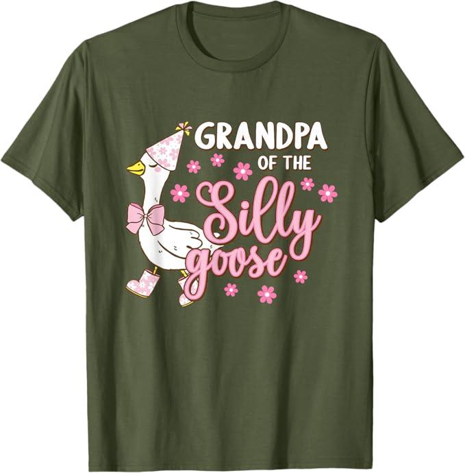 Grandpa Of The Silly Goose First Birthday Family Matching T-Shirt, XL