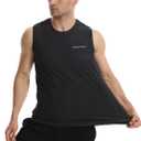 Different Touch Mens 2 Pack Active Gym Workout Sleeveless Shirts Quick Dry Crew Neck Muscle Tank Top (XL)