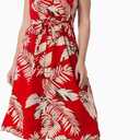 PATPAT Family Matching Outfits Mommy and Me Dresses Hawaiian Tropical Vacation Beach Spaghetti Strap Dress and Shirt Women Medium