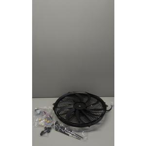 BLACKHORSE-RACING 16" 16 inch Electric Radiator Fan High 3000 + CFM Thermostat Wiring Switch Relay Kit Black