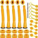 Gas Can Spout Replacement Kit, Gas Can Nozzle Replacement (5 Kit-Yellow) All gaskets are installed and ready to use upon receipt. For 1/2/5/10 gallon gas can. Easy and convenient to use