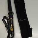 Lanvier 1 Inch Extra Long Hair Curling Iron with Ceramic Tourmaline Barrel, Professional Hair Curler up to 450F with Dual Voltage for Worldwild Use, Hair Waving Style Tool for Girls & Women (Black)