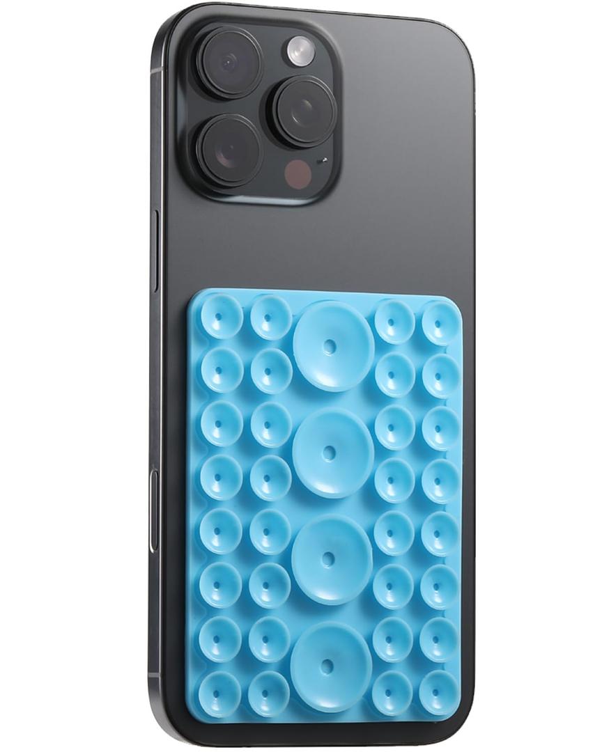 3 x BIAJIAYA Sticky Phone Case, Phone Sticky Grip Holder for iPhone, Sky Blue