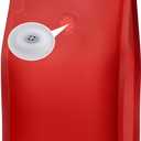 REMTAP Coffee Bags with Valve(50pcs,12oz) Red High Barrier Aluminumed Foil Flat Bottom Standing Coffee Beans Storage Bags,Reusable Heat Sealable Side Zipper Pouches for Home or Store