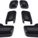 X AUTOHAUX 6pcs Black Inner Door Seat Adjust Button Switch Cover Decor for Mercedes Benz W204 W205 W212 W218 X204 X166 C E GLK GL ML Class GL450