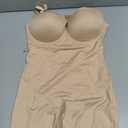 SHAPELLX Wedding Dresses Shapewear for Women Strapless Bodysuits Tummy Control Body Shaper Butt Lifting Shapewear (Beige, L)