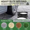 Gravel Grid 8.9x17.5 FT with 15Pcs Landscape Staples, 2'' Thick Geogrid Ground Grid 2200 lbs per Sq Ft Erosion Control Geo Grid for Driveway, Walkway, Horse Paddock, Patio, Parking Lot, Slope