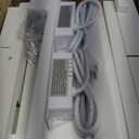 TUTOTAK End Table with Charging Station, Set of 2, Small Side Table with Outlets, Nightstand Bedside Table, 2-Tier Storage Shelf for Small Space, Living Room, Bedroom White TB01BW041