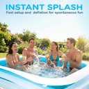 Inflatable Pool - Family Swimming Pool for 2-3 Adults, Backyard Swim Center for Outdoor, Backyard, Garden, Summer Water Party 100" L x 68" W x 20" H