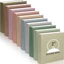 Ctosree 10 Pack 3 Ring Binder with 2 Pockets, 2", Simple Color