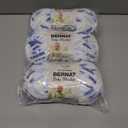 3 x Bernat Baby Blanket Yarn, 3.5 oz, Gauge 6 Super Bulky, Little Denim Print