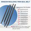 Window Weather Stripping Molding Trim Belt Compatible with Toyota Tundra 2000-2006, Outer Front and Rear Door Weatherstrip Window Seal Belt Replace# 75740-0C022 75730-0C022 75720-0C010 75710-0C010