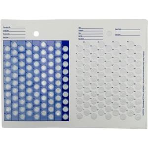 90 Day / 3 Month Cold Seal Medication Pill Blister Cards, One Piece Disposable Easy to Use Blister Pack for Pill, Medicine and Vitamins, Ideal for Summer Camps, Pharmacists, Caregivers (Pack of 6)
