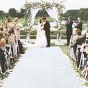 MODFUNS White Wedding Aisle Runner Outdoor Velvet Aisle Runner for Wedding Ceremony 4FTx20FT Carpet Runner with Carpet Tapes Bride Floor Carpet Runner Decorated Aisle Runway for Prom Party Beach