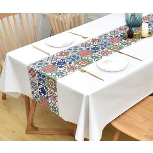 Wipeable Waterproof Tablecloth Vinyl Tablecloths for Rectangle Tables Heavy Duty PVC Tablecloth for Kitchen Dining Table (Flowers-3, 54'' x 54'')