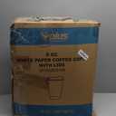 Vplus 500 Pack 8 OZ Paper Coffee Cups, Disposable 8 OZ Coffee Cups With Lids, Cold/Hot Drinking, For Home, Traveling, Stores, Office, And Events, 500 Count