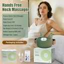 2026 New Electric Shiatsu Neck and Back Massager, Neck Massager with Heat, Shoulder Massager, 3 Intensity Levels + 2 Heat Settings, 4D Kneading Massage, Simulates a Real Palm Massage for Comfort