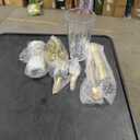 Mifoci 7 Pcs Gold Glass Cocktail Shaker Set Bartender gift set with 14oz Shaker 24oz Cocktail Mixing Glass Measuring Jigger Mixing Spoon Stainless Steel Bottle Pourers for Bartender Professional Bar