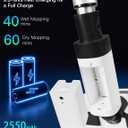 EOUS Cordless Electric Mop, Floor Cleaner with LED Headlight & Water Sprayer, Up to 60 Mins Detachable Battery, Dual-Motor Powerful Spin Mop, 300ML Water Tank for Multi-Surface, Self-Propelled