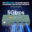 USB3.0 KVM Switch 2 Port HDMI, 4K@60Hz KVM Switch 1 Monitors 2 Computers with 3 USB3.0 Ports, HDMI KVM Switches for 2 PCs Share 1 Monitors and USB Devices, Support Button Switch, EDID