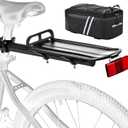 Rear Bike Rack,Bike Cargo Rack,Aluminum Alloy,Large Size Reflective,Retractable,Universal