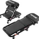 VEVOR Foldable Z Garage Creeper, 40 in, 450 lbs Load Capacity Rolling Folding Mechanic Creeper Stool, with 6 Universal Wheels Padded Seat Steel Frame, Lay Down or Sit Chair for Garage Shop or Home (Black)