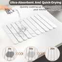 Stone Dish Drying Mat for Kitchen Counter,24"(L)16"(W) Collapsible Fast-Drying Diatomaceous Earth Mats with Towel Sanding Tool,Versatile Stone Drying Mats for Cups Dishes Bottles