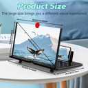 20" Screen Magnifier for Smartphone,3D HD Screen Expanders for Movies, Videos, and Gaming, Screen Magnifier with Adjustable Angle Design Amplifier Desktop Magnifying, Gift for Mom Dad Men Friends