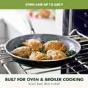 GreenPan Swift Healthy Ceramic Nonstick, 8" and 10" Frying Pan Skillet Set, Stainless Steel Handles, PFAS-Free, Dishwasher Safe, Oven Safe, Black