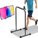 Handle Bar for Walking Pad Only, with Phone Holder, Suitable for Models 20+ Walking Pad, 19.7in Wide, Adjustable Handrail Height (Max 43.3in), Non-Slip Feet, Easy to Assemble, Stable Design, Black