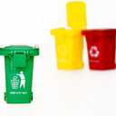Mini Size Trash Can Toy,Garbage Truck's Trash Cans, Mini Curbside Vehicle Garbage Bin Trashcan Great for Kids Toddlers (2 Inches)