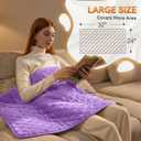 King Size Heating Pad for Back Pain 32"x24" Extra Large Electric Heating Pad for Period Cramps Relief & Body Neck Shoulder Auto Shut Off Heat Pad Temperature Settings Machine Washable Purple