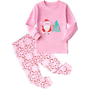 HYCLES Christmas Pajamas for Kids Girls Holiday Long Sleeve Sleepwear Santa Cotton Pajamas Sets for 2-12T Boys/Toddler Pjs (5T)