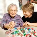 72Pcs Christmas Puzzle for Kids Large Round Floor Puzzles Santa Snowman Elk Jigsaw Puzzles for Holiday Party Favors Supplies