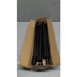 H.VERSAILTEX Window Curtain Rods for Windows 86 to 120 Inches Splicing Adjustable 3/4 Inch Diameter Single Window Curtain Rod Set with Cylindrical Finials, Black