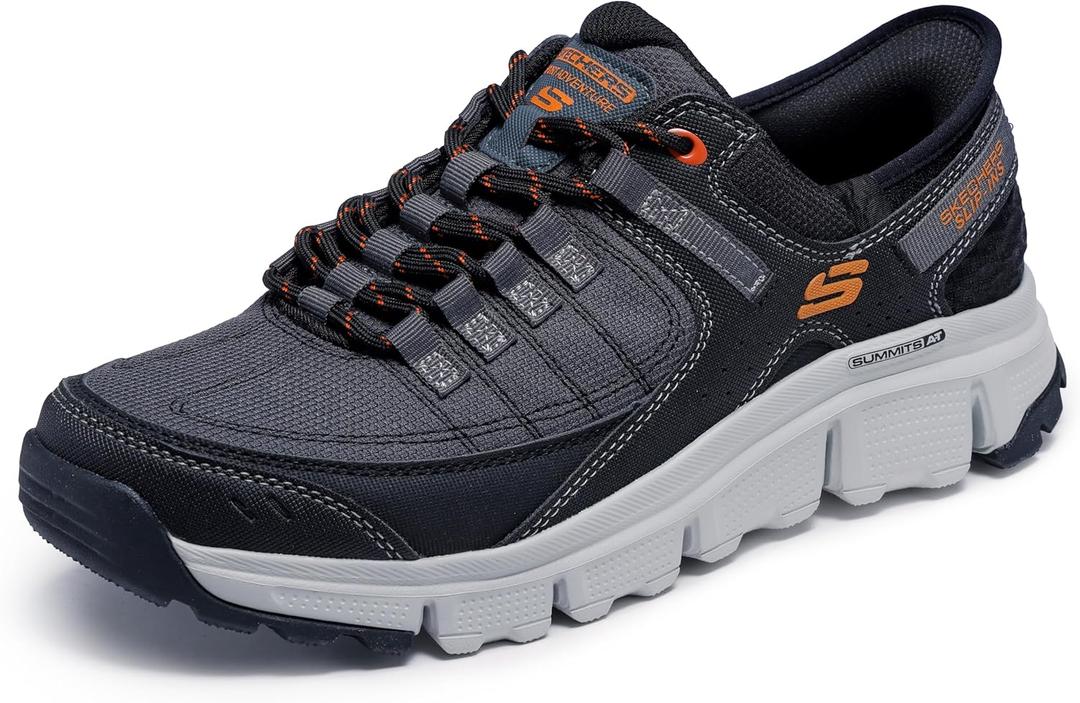 Skechers Men's Summits at Hands Free Slip in (10.5 Wide, Gray/Orange)