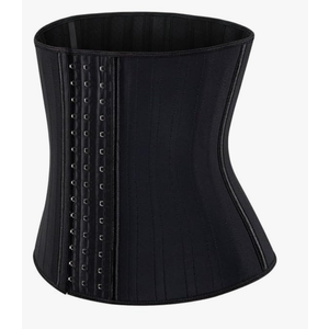 DENANN WAIST TRAINER Eye Hooks Steel Bone Latex Underbust Waist Cincher Trimmer Workout BodyShaper Corset Girdle Hourglass
