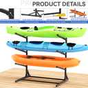 RDCMKL Freestanding Kayak Storage Rack, Heavy Duty Adjustable Stand for Kayaks, SUPs, Paddleboards, Canoes, Weatherproof