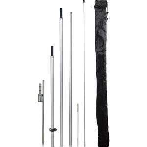 LookOurWay Feather Flag Pole Kit - 13 Feet Tall Swooper Flag Pole Kit with Rotating Ground Spike - Banner Flag Pole for 12ft Arc Shaped Outdoor Advertising Flags